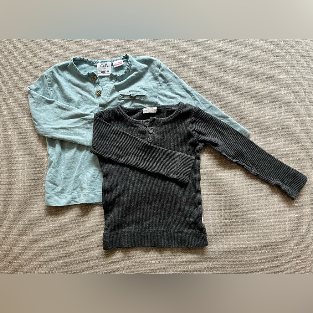 Jamie Kay & Zara Henley Shirt Baby Boy Bundle 9-12M